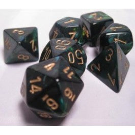 Chessex: Scarab Jade/Gold 7-Die Set