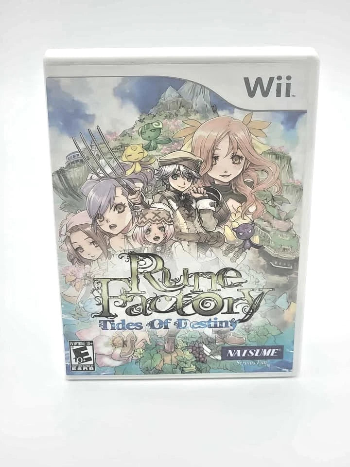 Rune Factory: Tides of Destiny (Nintendo Wii, 2011) w/ manual