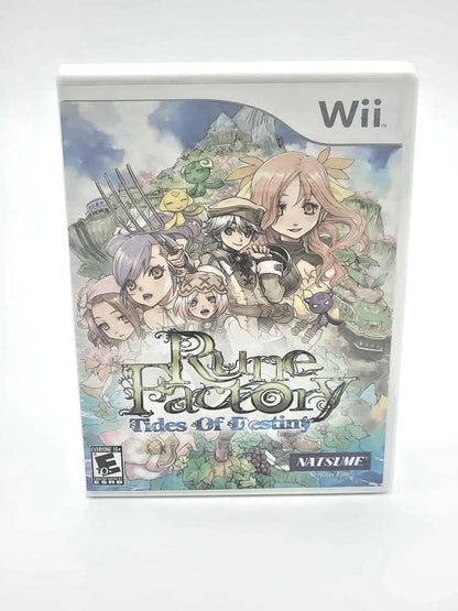 Rune Factory: Tides of Destiny (Nintendo Wii, 2011) w/ manual