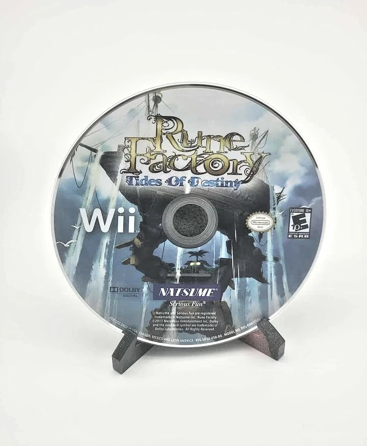 Rune Factory: Tides of Destiny (Nintendo Wii, 2011) w/ manual
