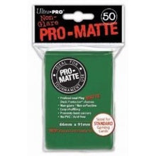 Ultrapro Pro Matte Green Non-Glare Deck Protectors (Regular Size- 50 Ct)