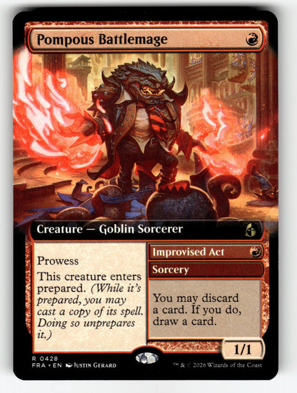 Pompous Battlemage (Extended Art) – 428 FRA: Reality Fracture R NM