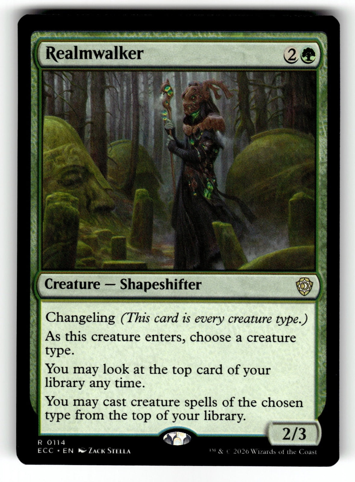 Realmwalker – 114 ECC: Commander: Lorwyn Eclipsed R NM