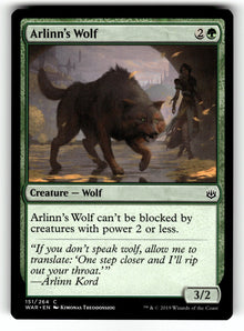 Arlinn's Wolf – 151 WAR: War of the Spark C NM