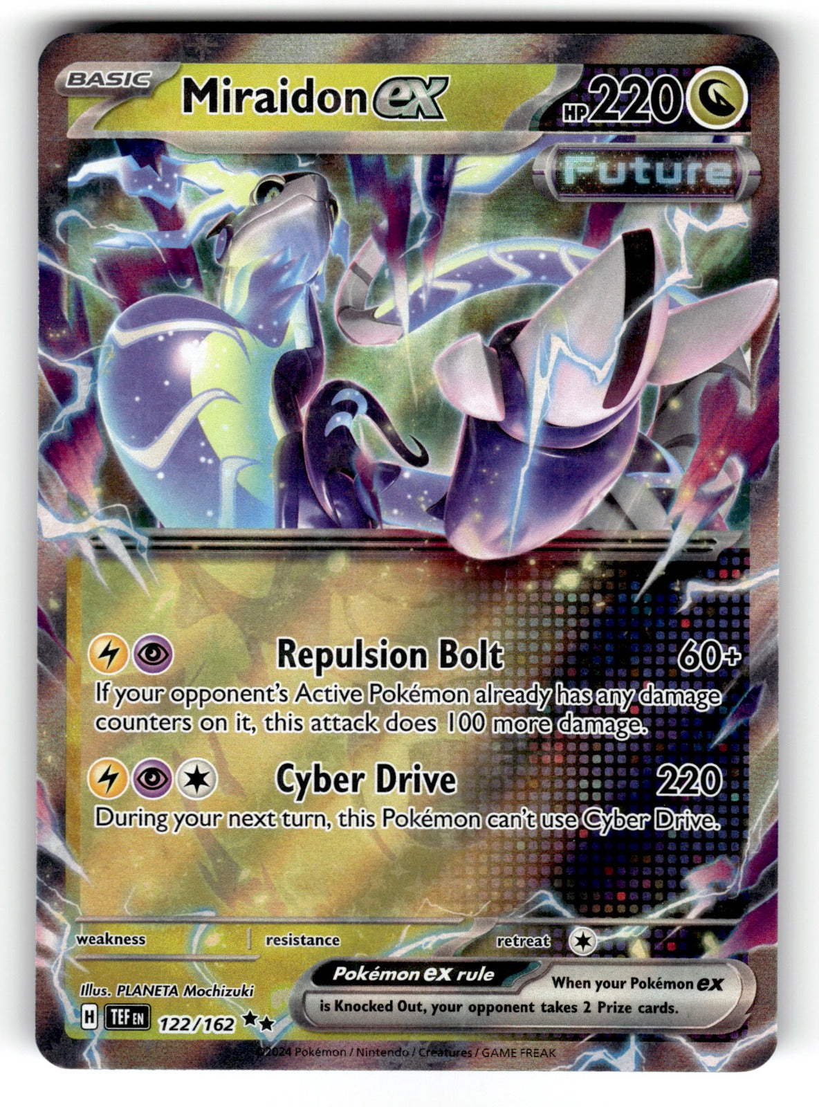 Miraidon ex – 122/162 TEF: SV05: Temporal Forces Double Rare Holo NM