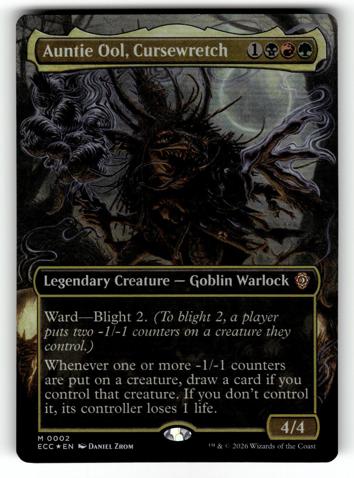 Auntie Ool, Cursewretch (Borderless) – 2 ECC: Commander: Lorwyn Eclipsed M Foil NM