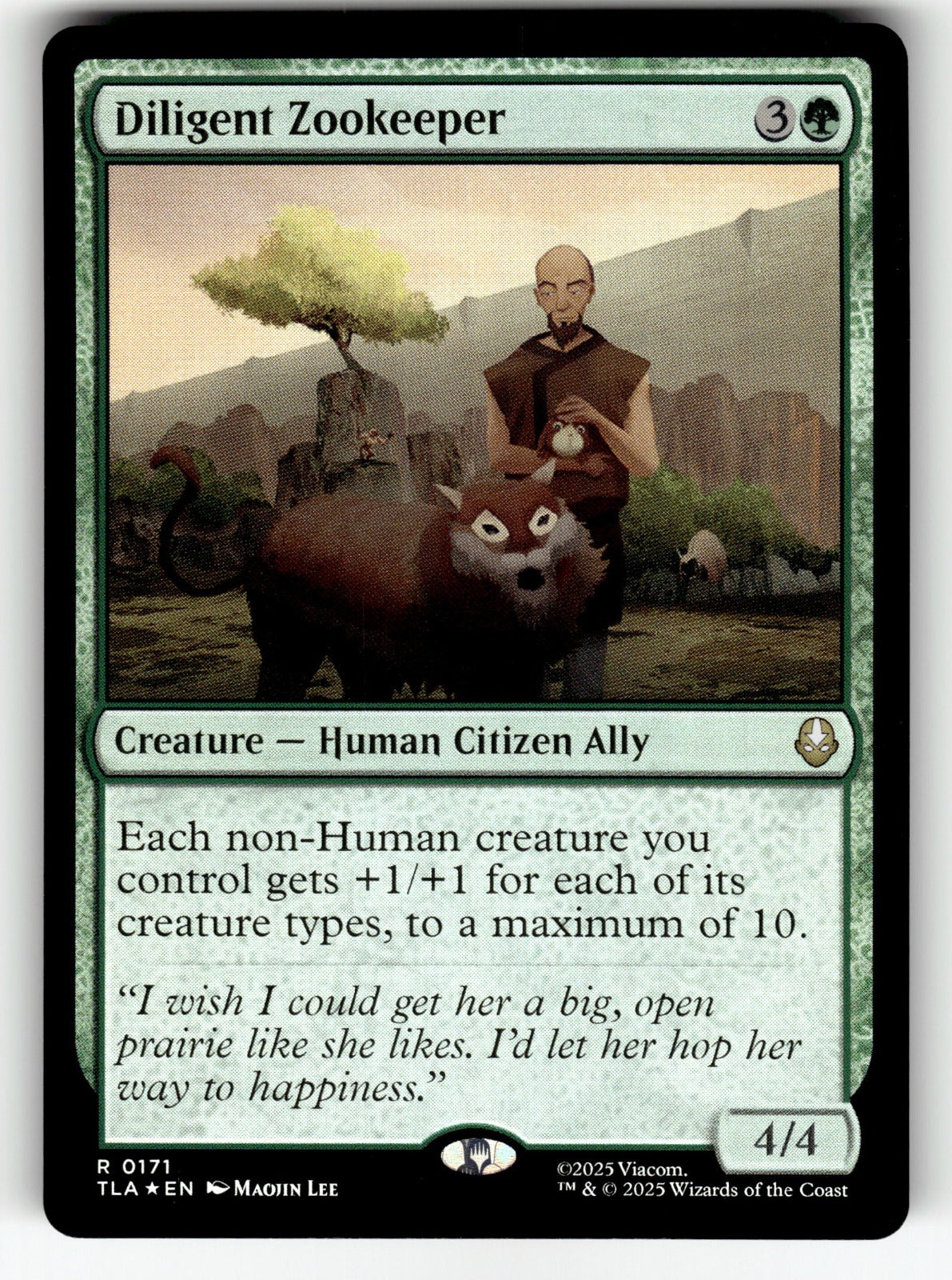 Diligent Zookeeper – 171 TLA: Avatar: The Last Airbender R Foil NM