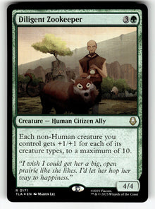 Diligent Zookeeper – 171 TLA: Avatar: The Last Airbender R Foil NM