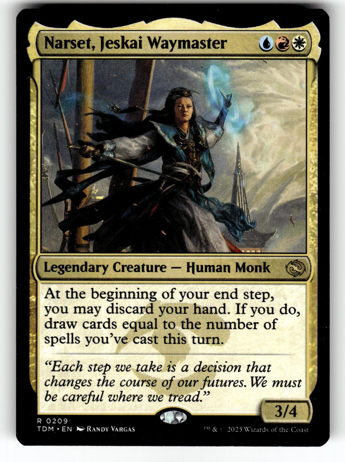 Narset, Jeskai Waymaster – 209 TDM: Tarkir: Dragonstorm R NM