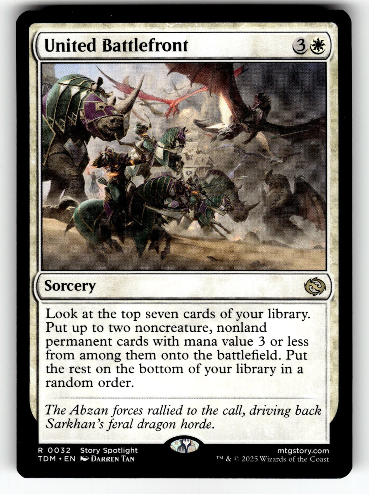 United Battlefront – 32 TDM: Tarkir: Dragonstorm R NM