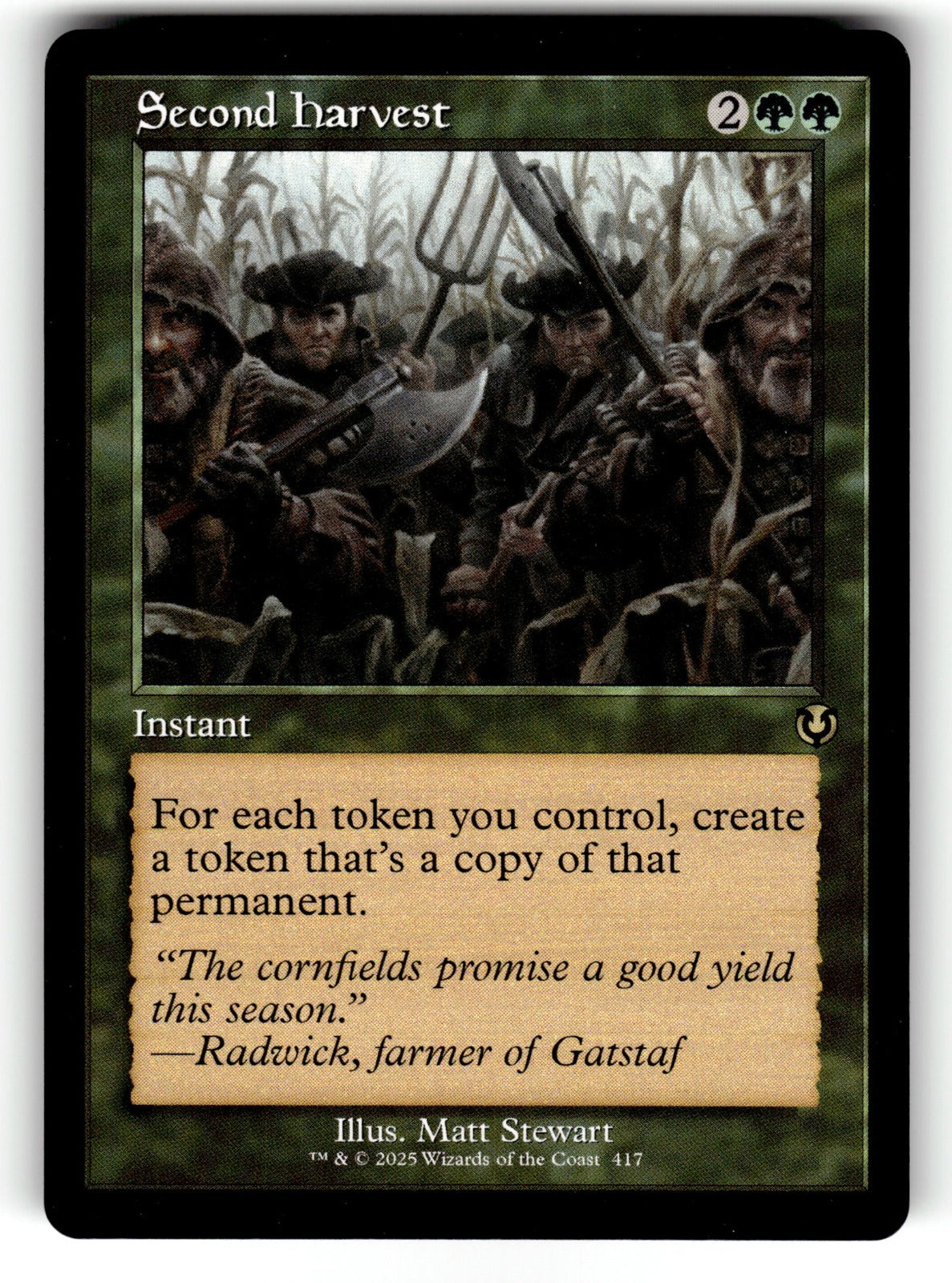 Second Harvest (Retro Frame) – 417 INR: Innistrad Remastered R NM