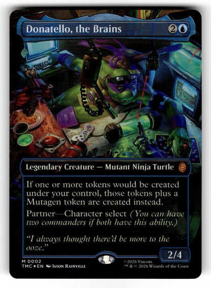 Donatello, the Brains (0002) (Borderless) – 2 TMC: Commander: Teenage Mutant Ninja Turtles M Foil LP