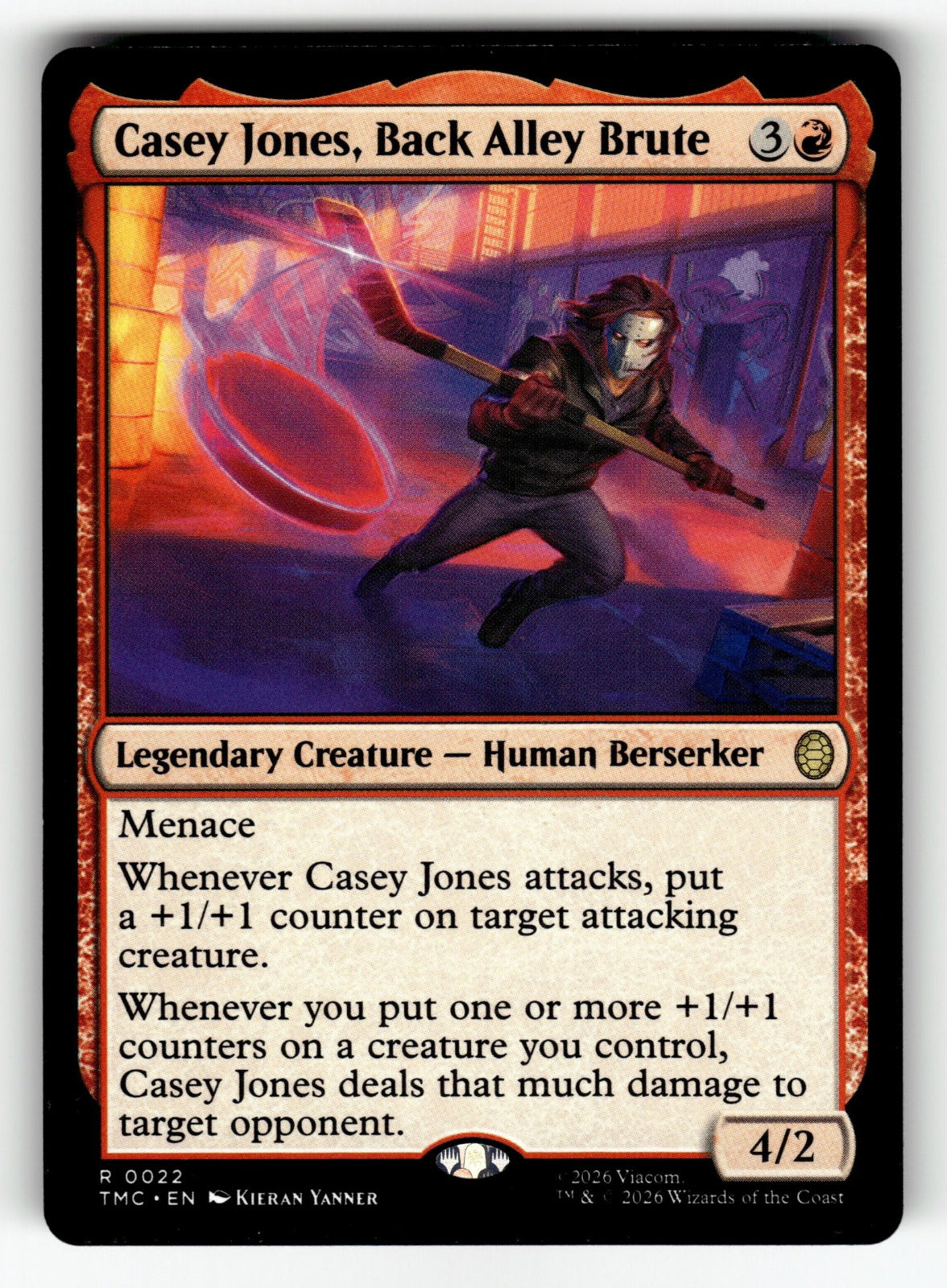 Casey Jones, Back Alley Brute – 22 TMC: Commander: Teenage Mutant Ninja Turtles R NM