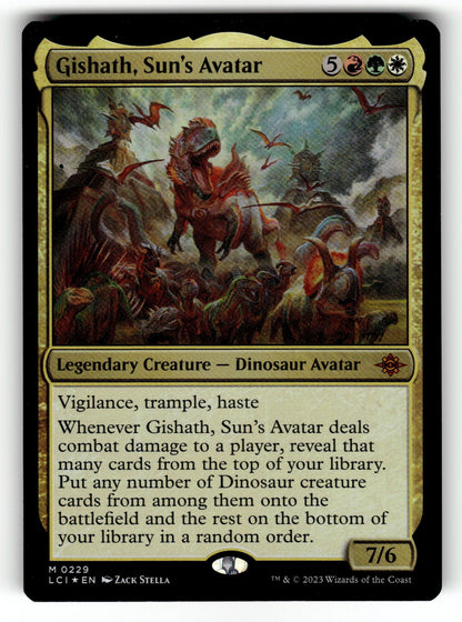 Gishath, Sun's Avatar – 229 LCI: The Lost Caverns of Ixalan M Foil NM