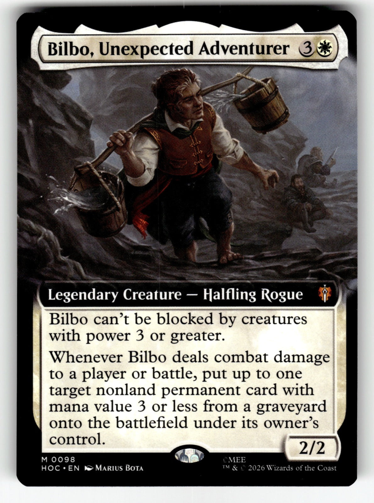 Bilbo, Unexpected Adventurer (Extended Art) – 98 HOC: The Hobbit: Eternal-Legal M NM