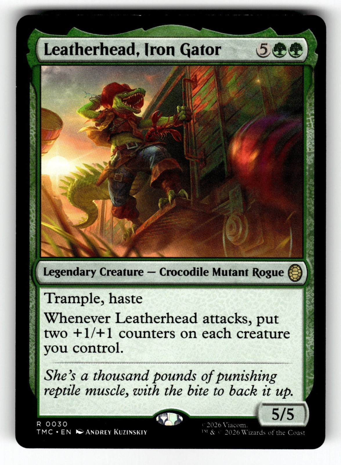Leatherhead, Iron Gator – 30 TMC: Commander: Teenage Mutant Ninja Turtles R NM