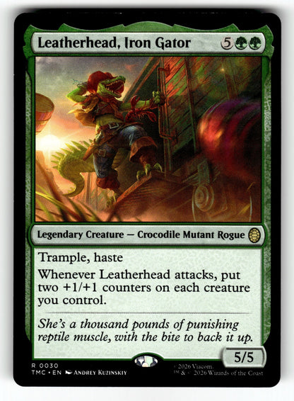 Leatherhead, Iron Gator – 30 TMC: Commander: Teenage Mutant Ninja Turtles R NM