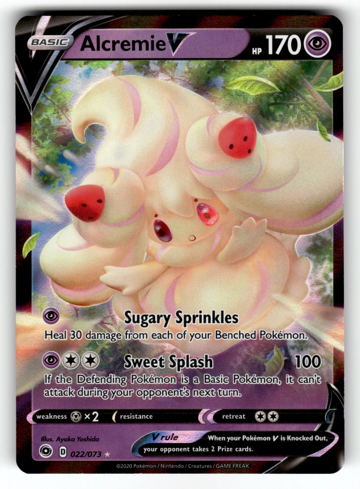 Alcremie V - 022/073: Prize Pack Series Cards Ultra Rare Holo NM