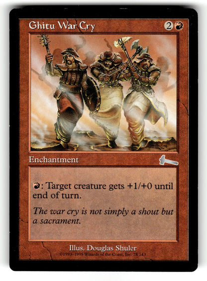 Ghitu War Cry – 78 ULG: Urza's Legacy U LP