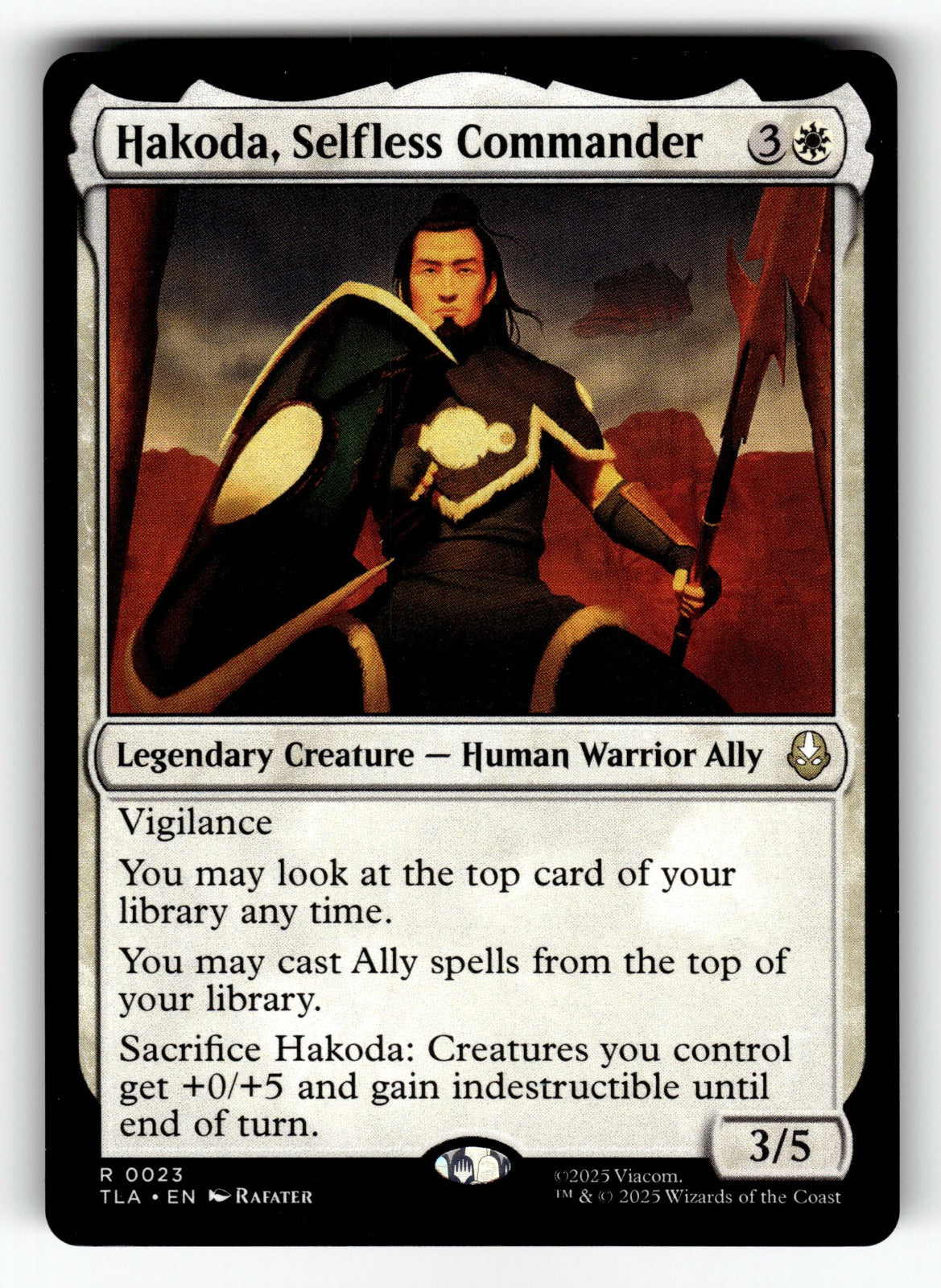 Hakoda, Selfless Commander – 23 TLA: Avatar: The Last Airbender R NM
