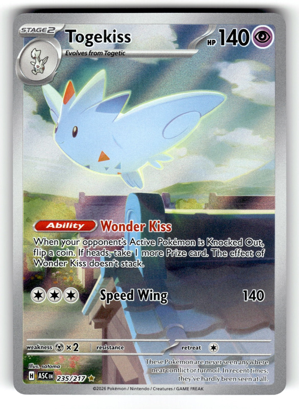 Togekiss – 235/217 ASC: ME: Ascended Heroes Illustration Rare Holo NM
