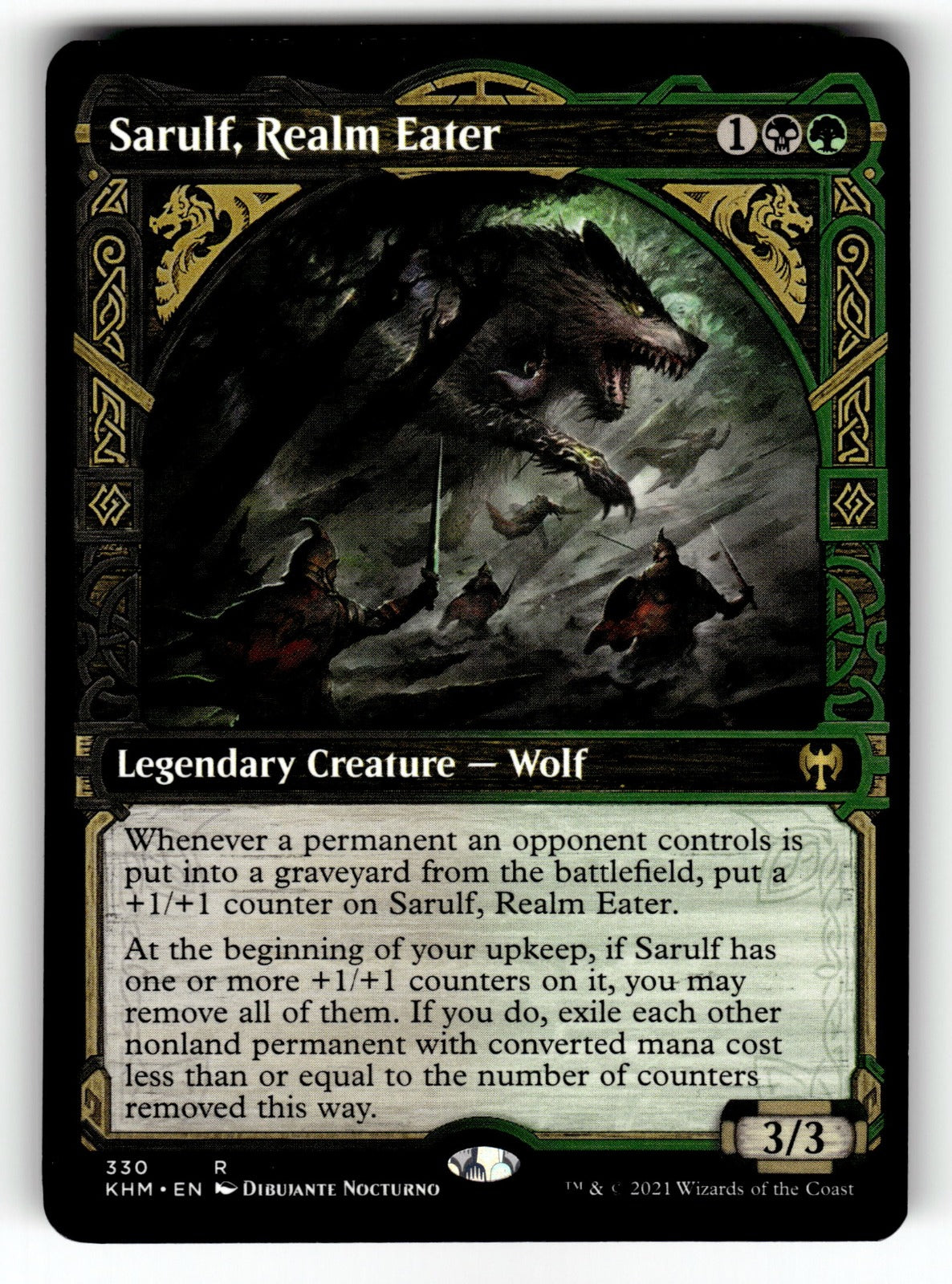 Sarulf, Realm Eater (Showcase) – 330 KHM: Kaldheim R NM
