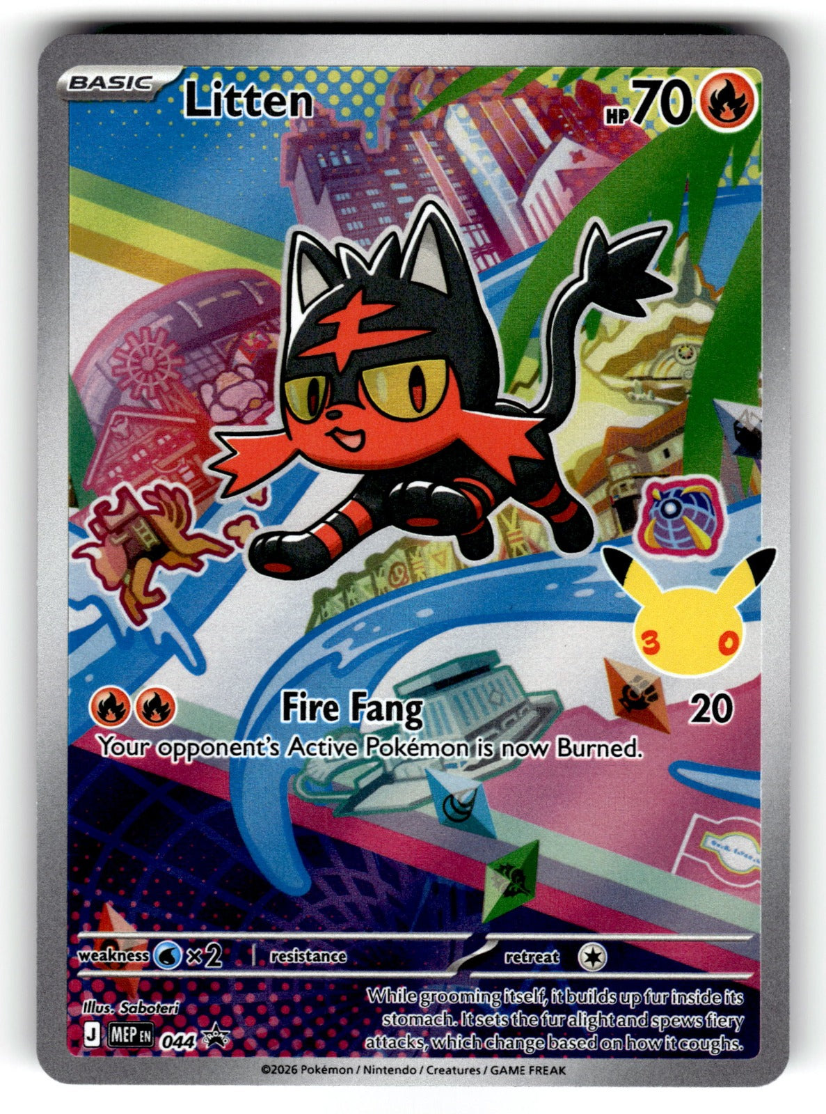 Litten - – 044 MEP: ME: Mega Evolution Promo Promo HoloNM