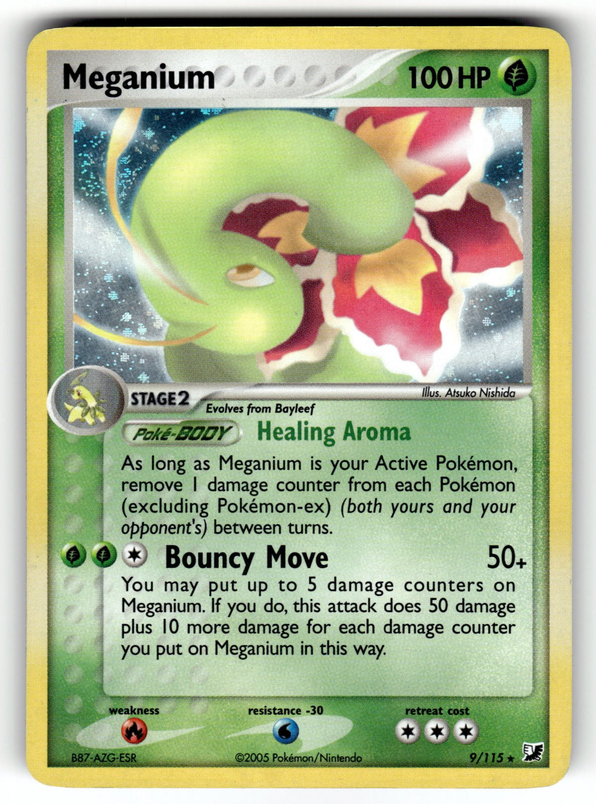 Meganium – 9/115 UF: EX Unseen Forces Holo Rare LP