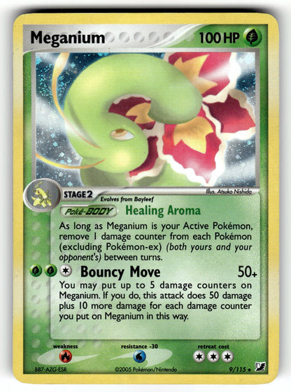 Meganium – 9/115 UF: EX Unseen Forces Holo Rare LP