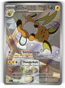 Raichu – 211/193 PAL: SV02: Paldea Evolved Illustration Rare Holo NM