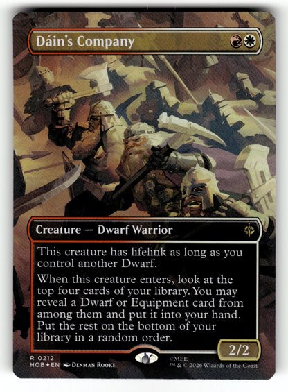 Dain's Company (Borderless) – 212 HOB: The Hobbit R Foil NM