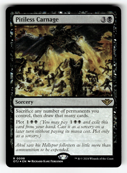 Pitiless Carnage – 98 OTJ: Outlaws of Thunder Junction R Foil NM