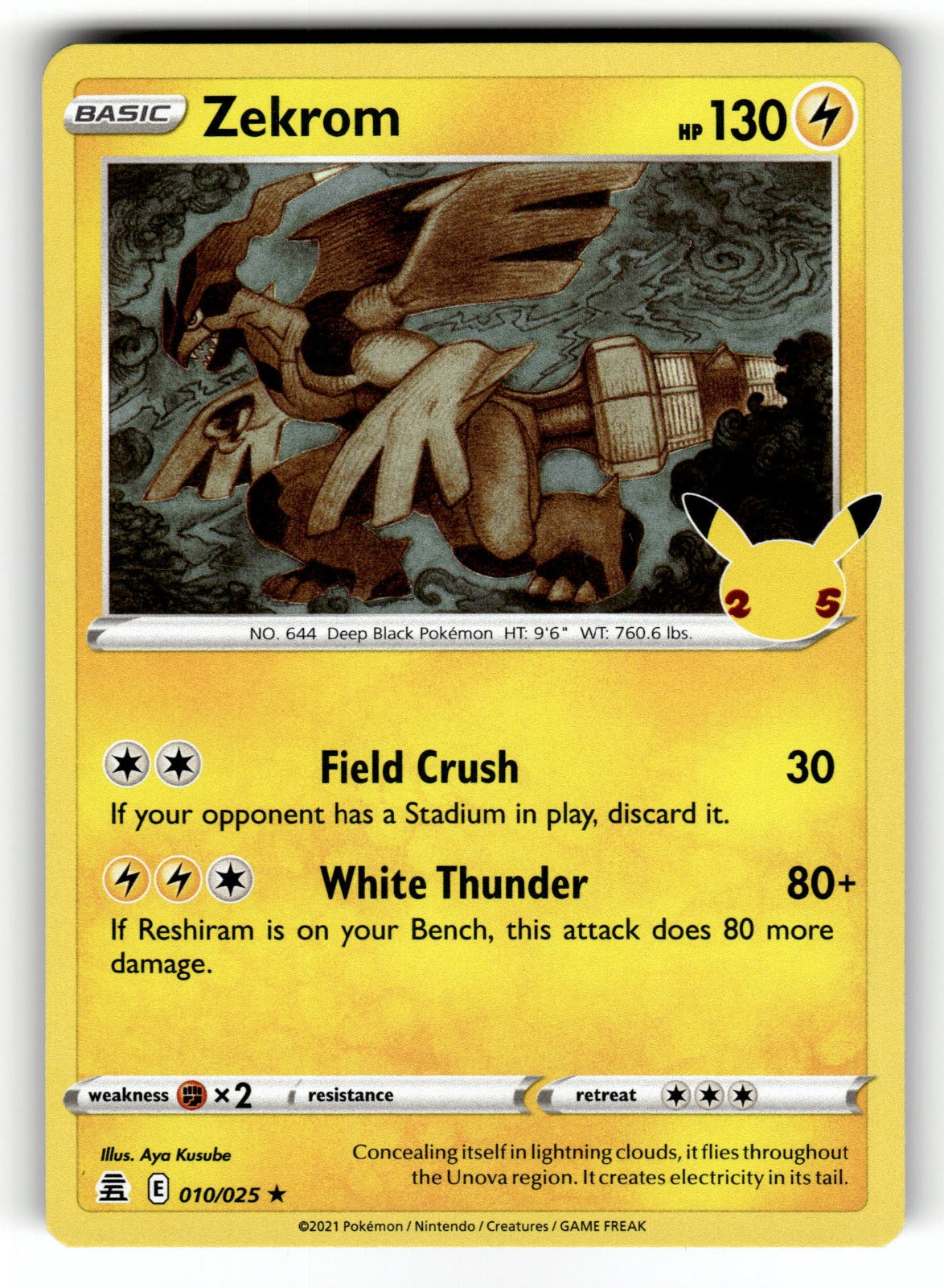 Zekrom – 010/025 CLB: Celebrations Holo Rare NM