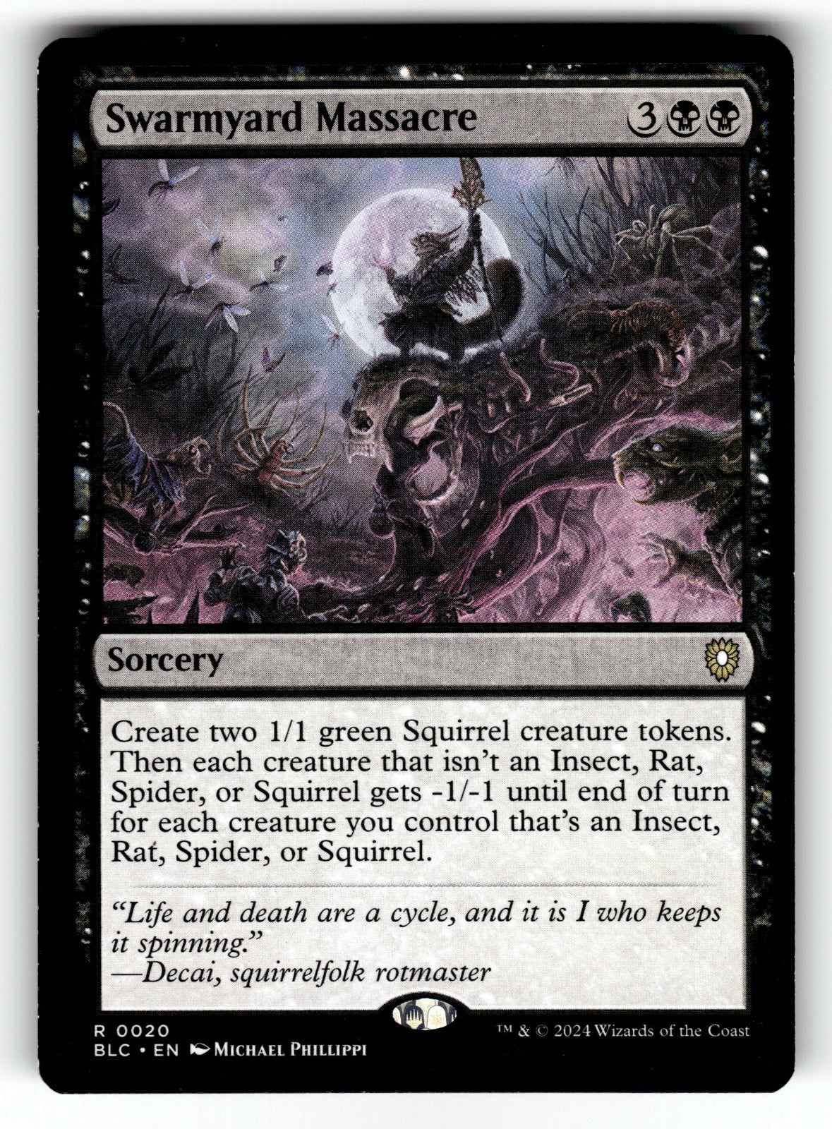 Swarmyard Massacre – 20 BLC: Commander: Bloomburrow R NM