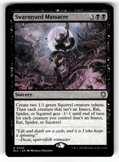 Swarmyard Massacre – 20 BLC: Commander: Bloomburrow R NM