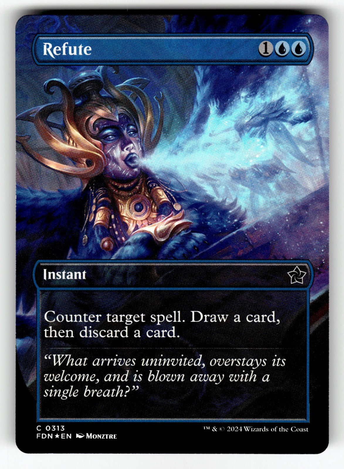 Refute (Borderless) – 313 FDN: Foundations C Foil NM