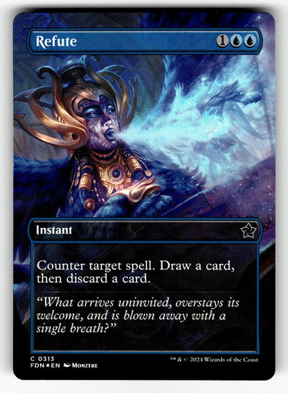 Refute (Borderless) – 313 FDN: Foundations C Foil NM
