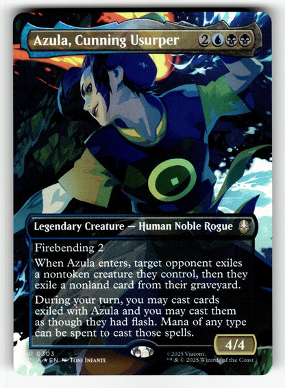 Azula, Cunning Usurper (Borderless) – 303 TLA: Avatar: The Last Airbender R Foil NM