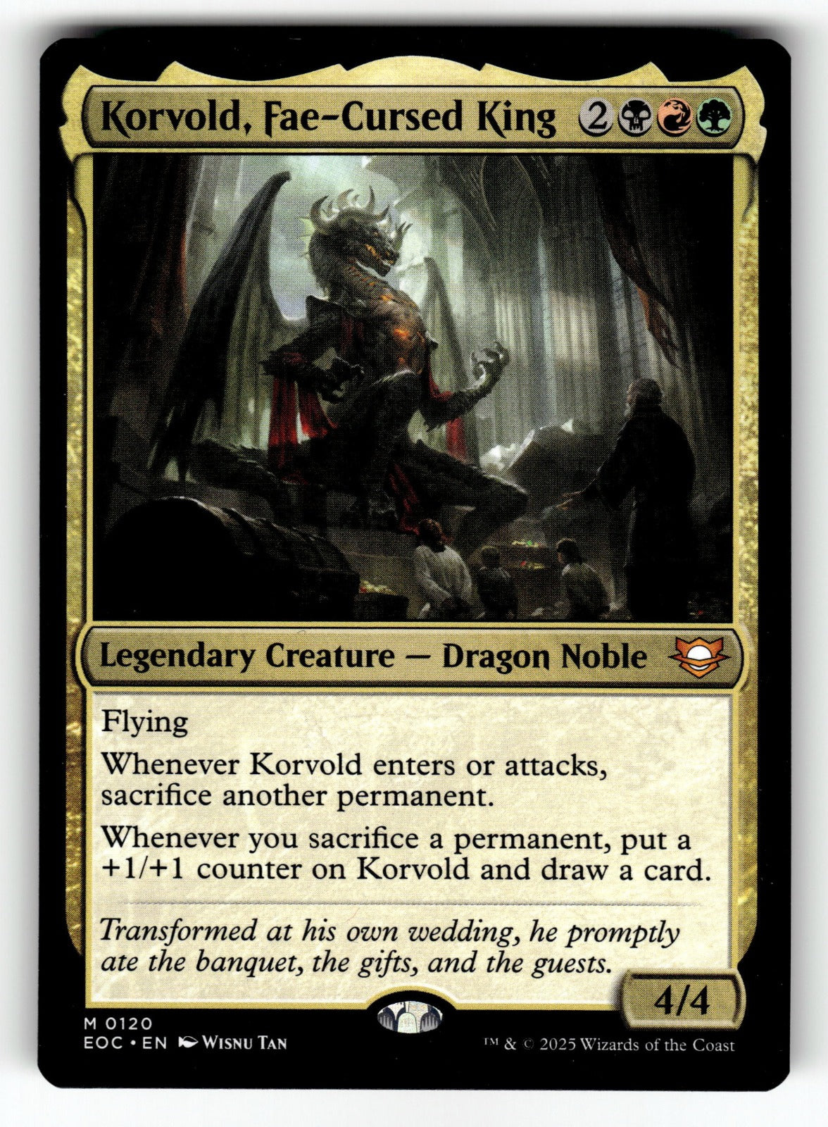 Korvold, Fae-Cursed King – 120 EOC: Commander: Edge of Eternities M NM
