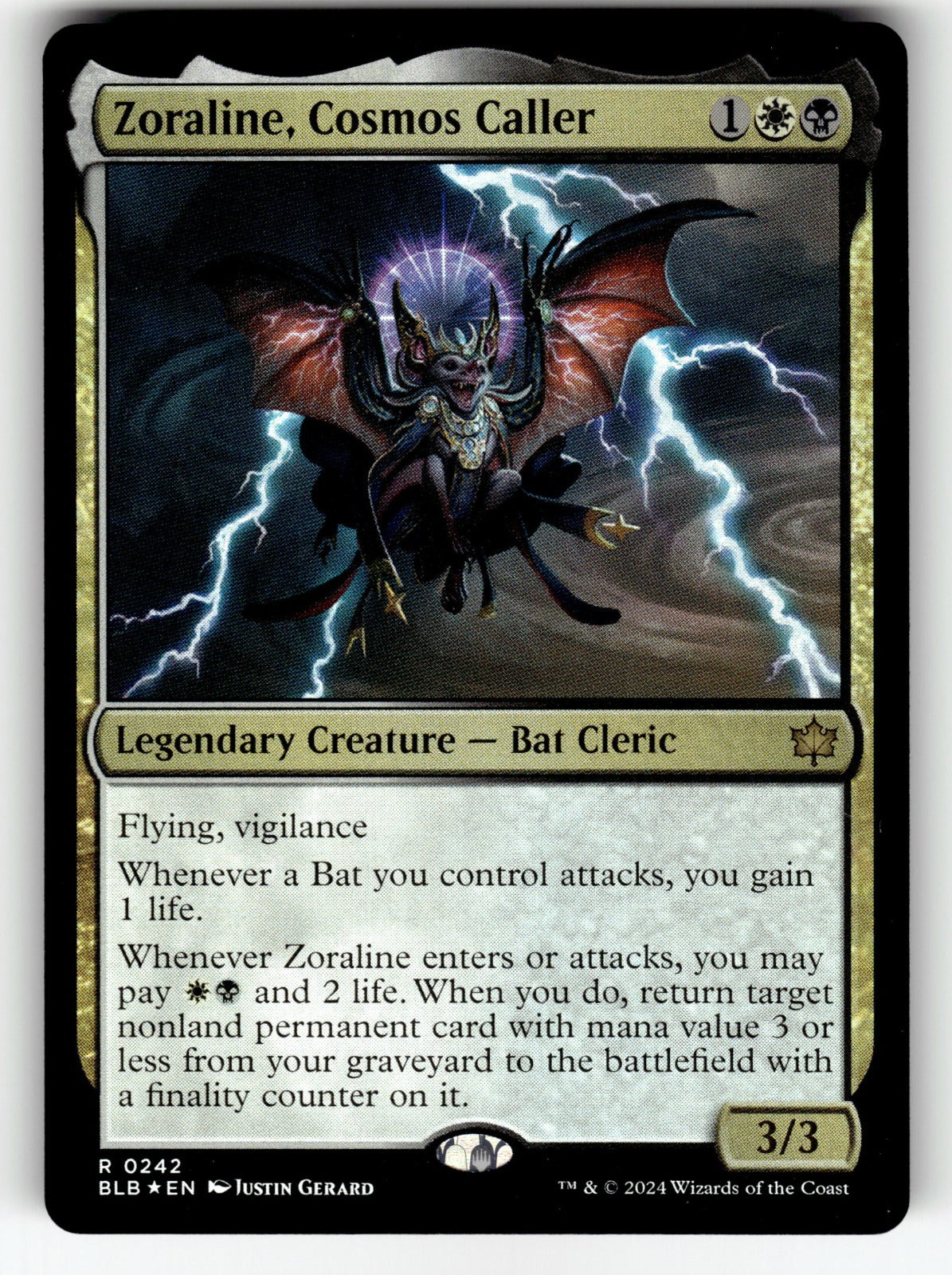 Zoraline, Cosmos Caller – 242 BLB: Bloomburrow R Foil NM