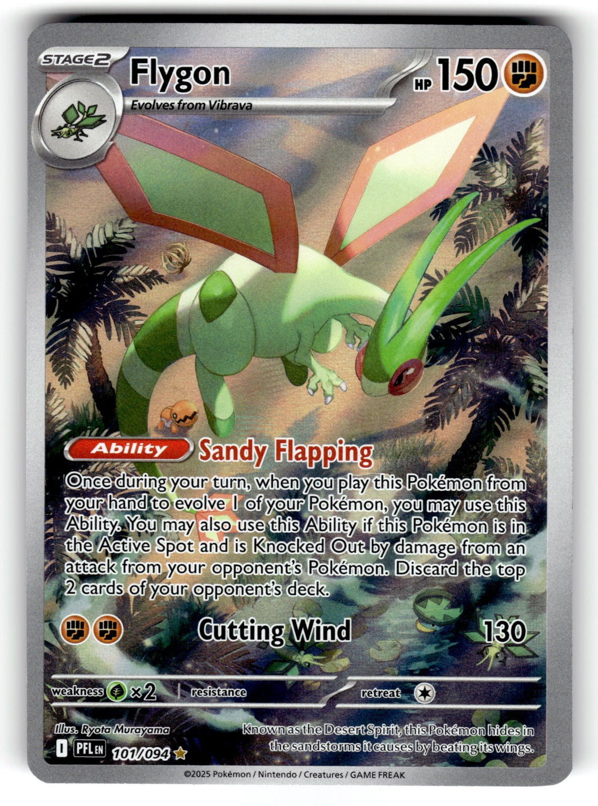 Flygon – 101/094 PFL: ME02: Phantasmal Flames Illustration Rare HoloNM