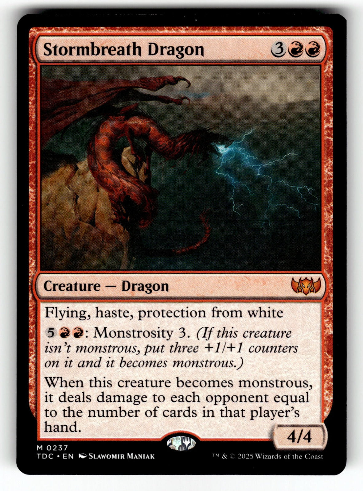 Stormbreath Dragon – 237 TDC: Commander: Tarkir: Dragonstorm M NM