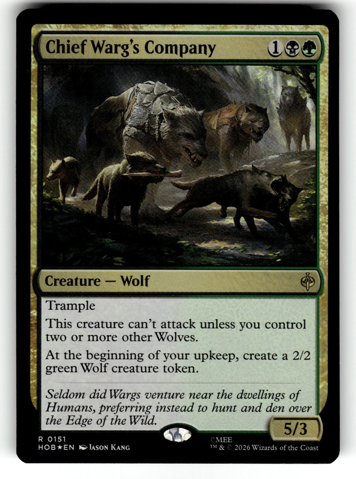 Chief Warg's Company – 151 HOB: The Hobbit R Foil NM