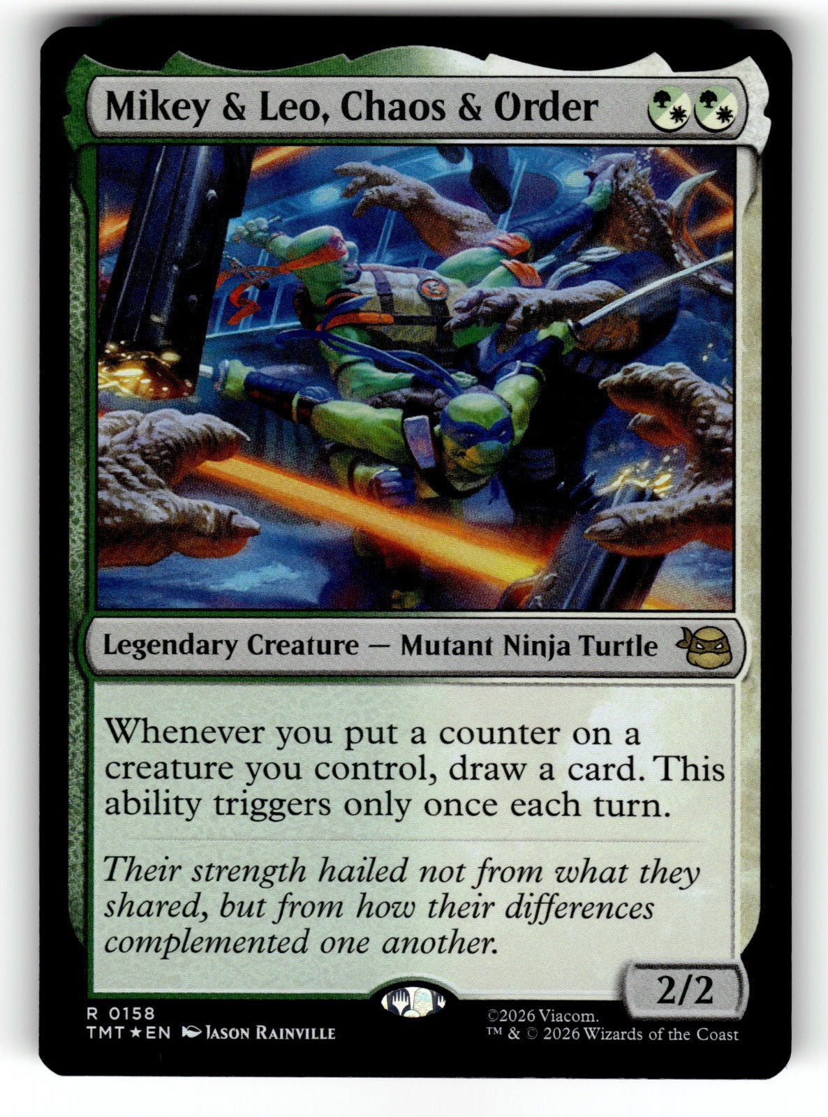 Mikey & Leo, Chaos & Order – 158 TMT: Teenage Mutant Ninja Turtles R FoilNM