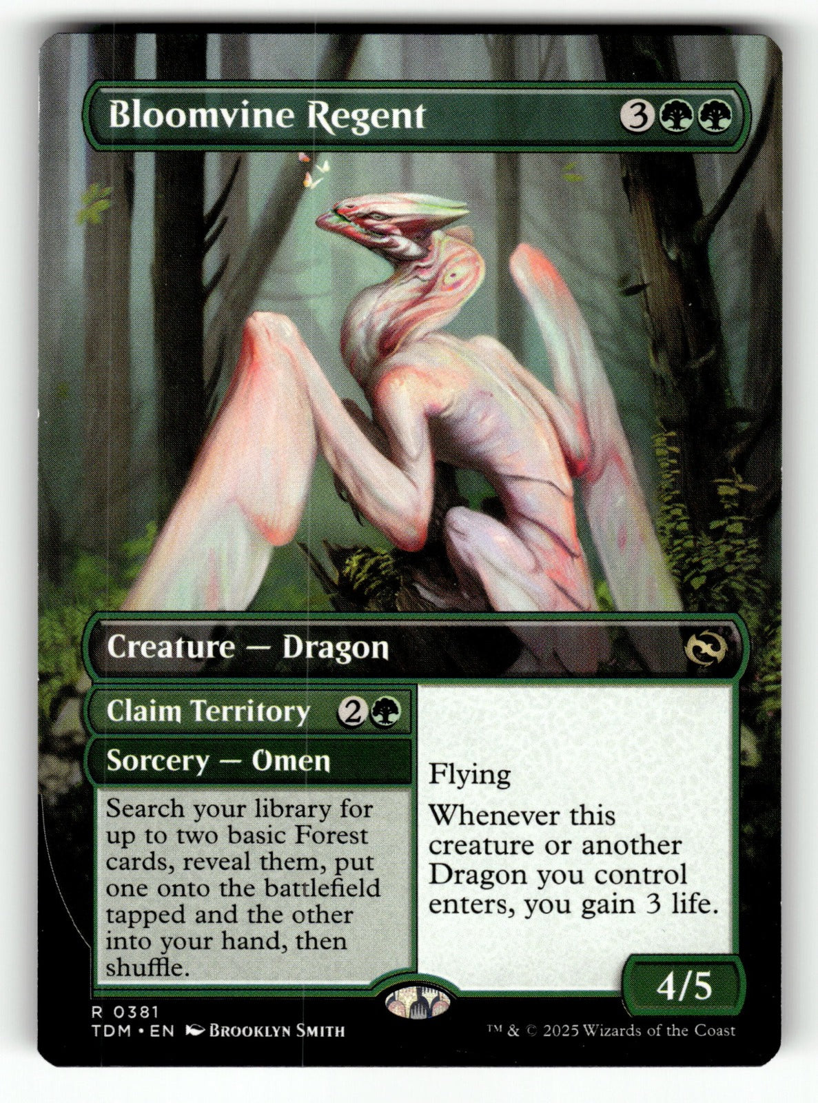 Bloomvine Regent (Borderless) – 381 TDM: Tarkir: Dragonstorm R NM (Back)