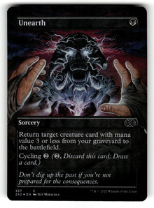 Unearth (Borderless) – 357 2X2: Double Masters 2022 C Foil NM