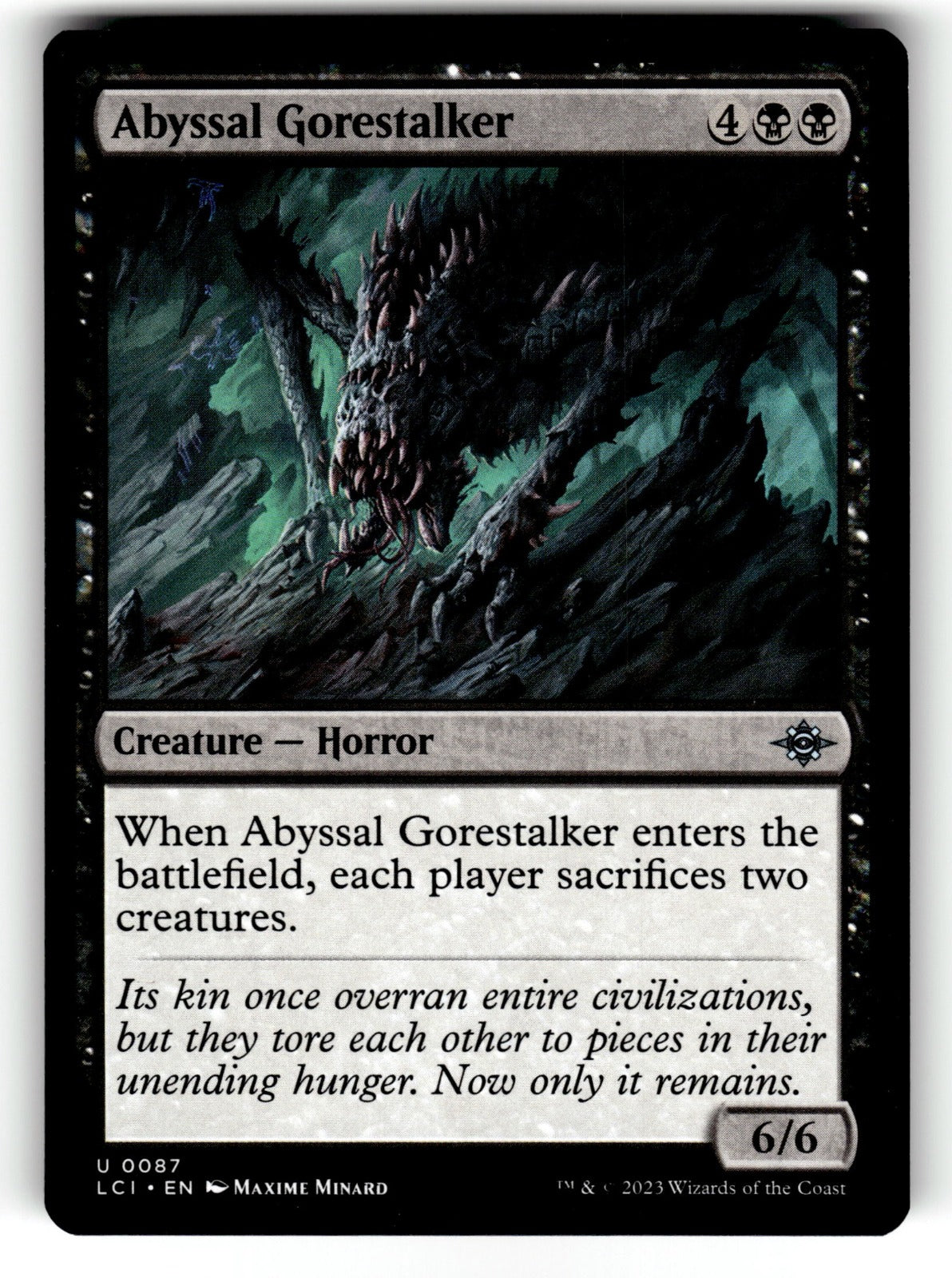 Abyssal Gorestalker – 87 LCI: The Lost Caverns of Ixalan U NM
