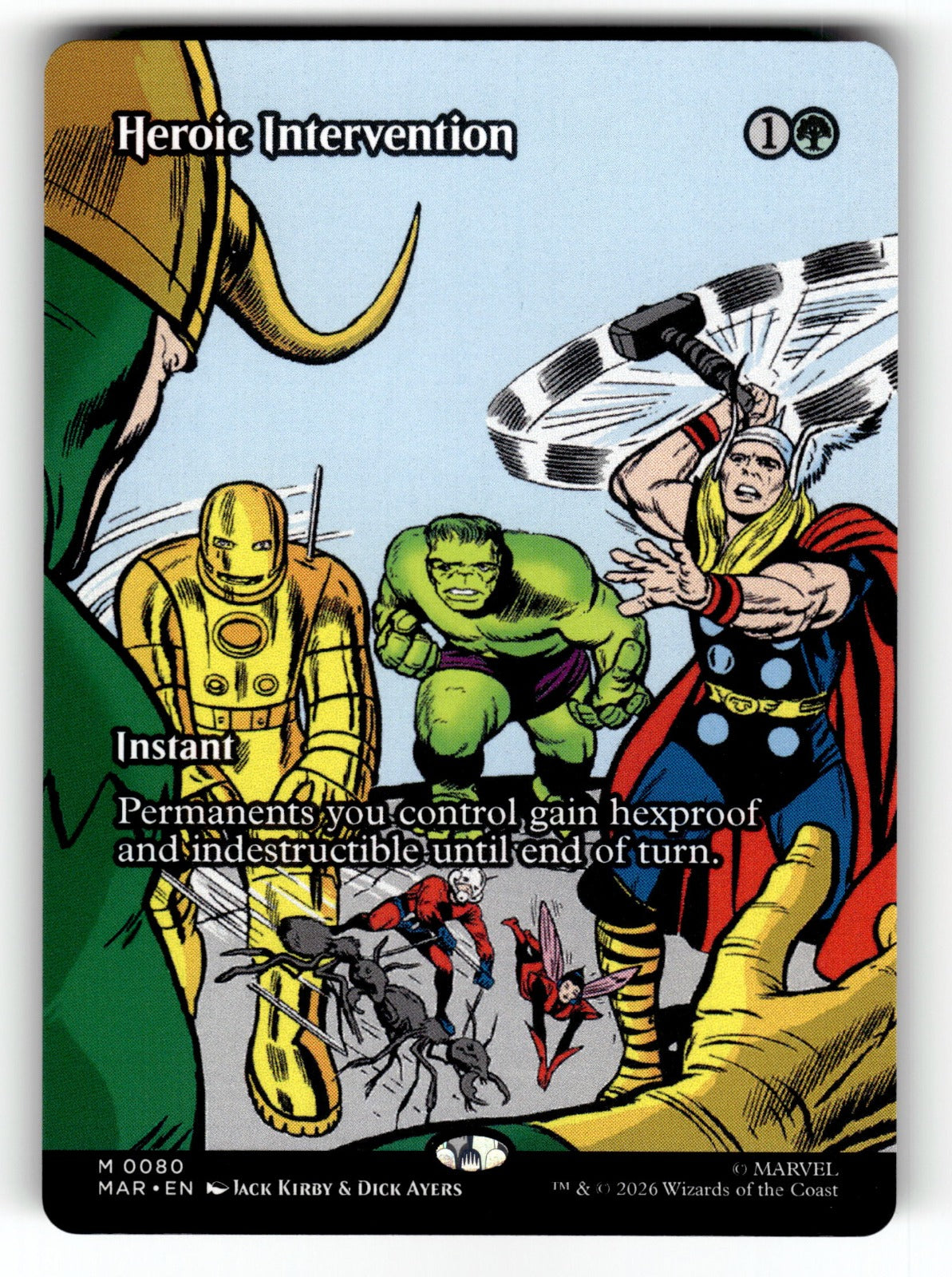 Heroic Intervention (Borderless) – 80 MAR: Marvel Universe Eternal-Legal M NM