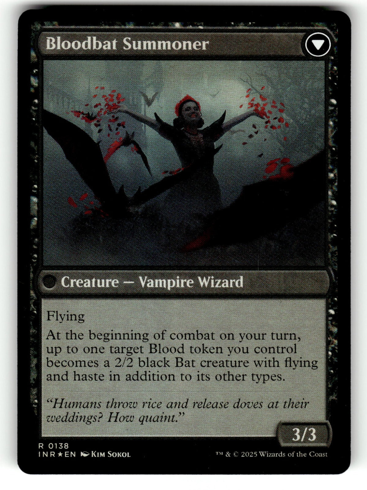 Voldaren Bloodcaster – 138 INR: Innistrad Remastered R Foil NM (Back)