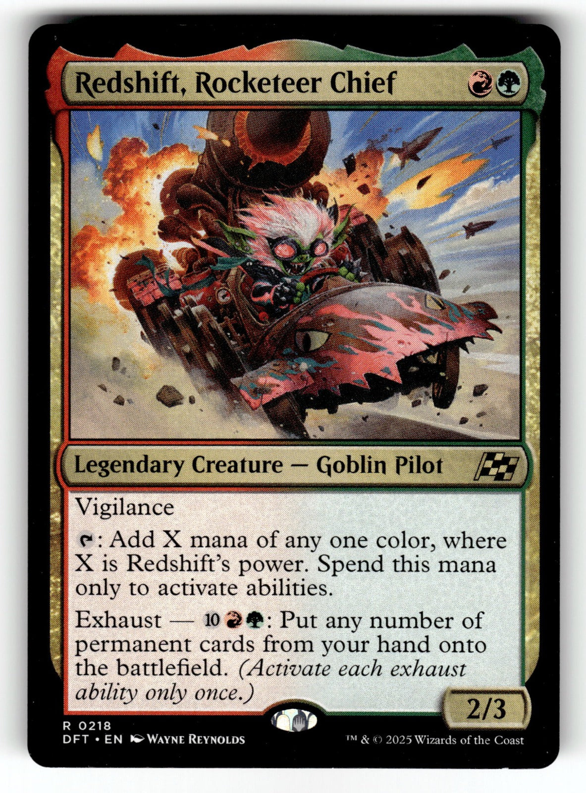 Redshift, Rocketeer Chief – 218 DFT: Aetherdrift R NM
